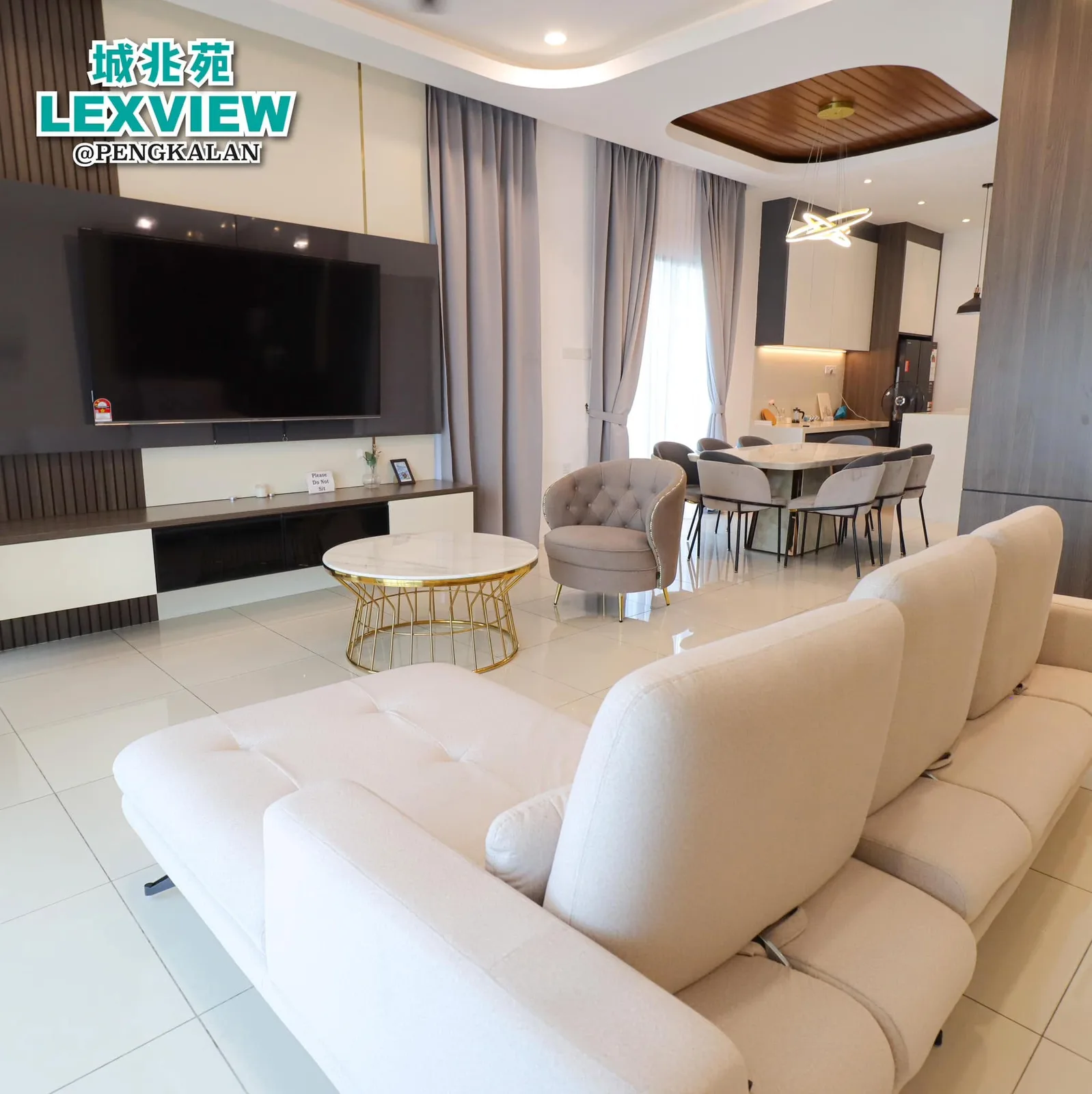 Lexview living room, double-storey terrace at Pengkalan, Ipoh